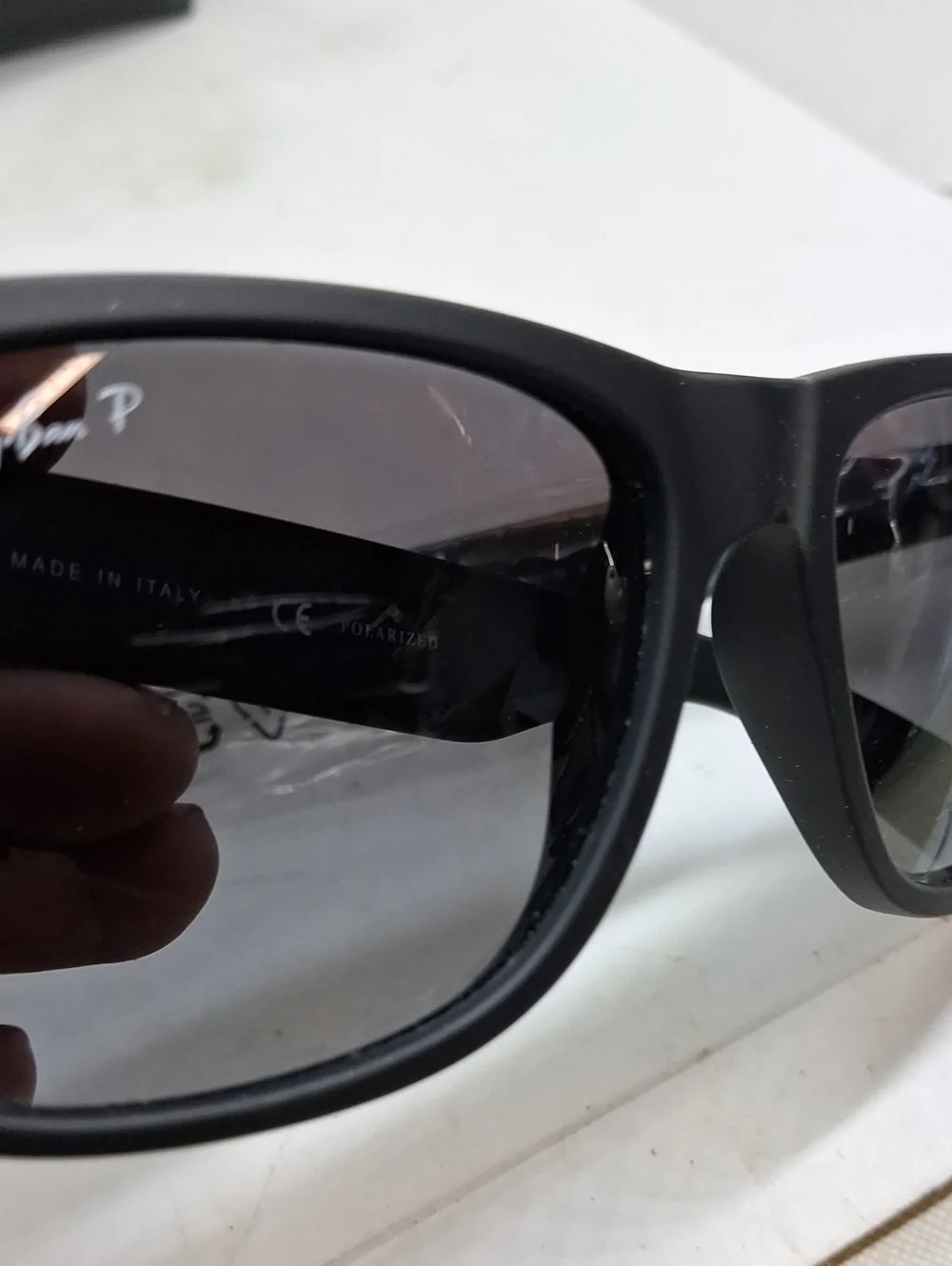 Ray-Ban RB4165 Justin Men’s Black Polarized Sunglasses - Classic Rectangle